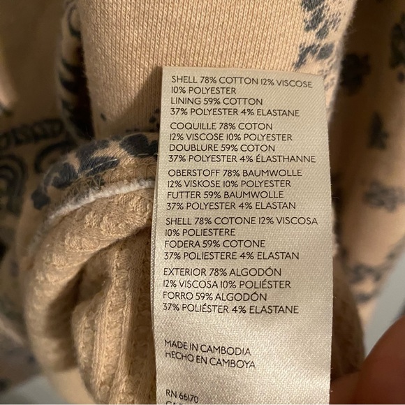 Free People West Coast Ruby Bandana Jacket in Parchment Sz M NEW - Picture 6 of 7